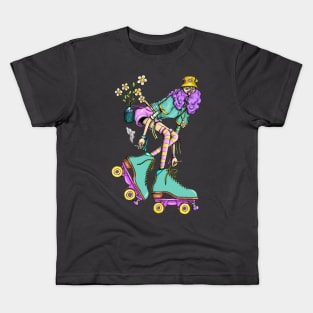 skater girl character Kids T-Shirt